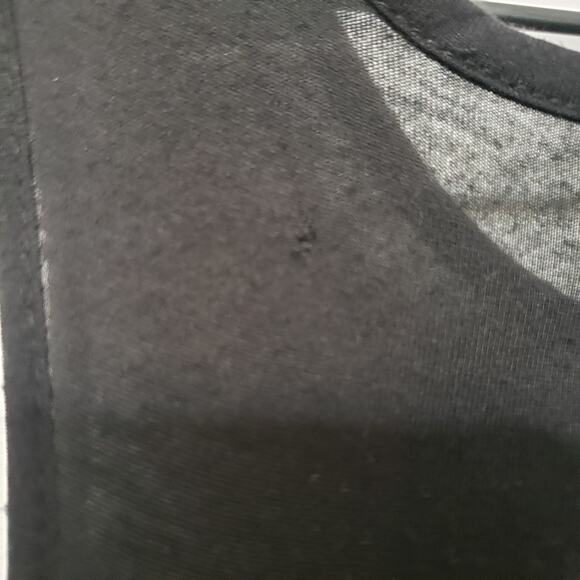 Rag & Bone JEAN Mens SIZE M Black Tank Top w/ Pocket Side Slits 100% Cotton FLAW - Picture 9 of 16